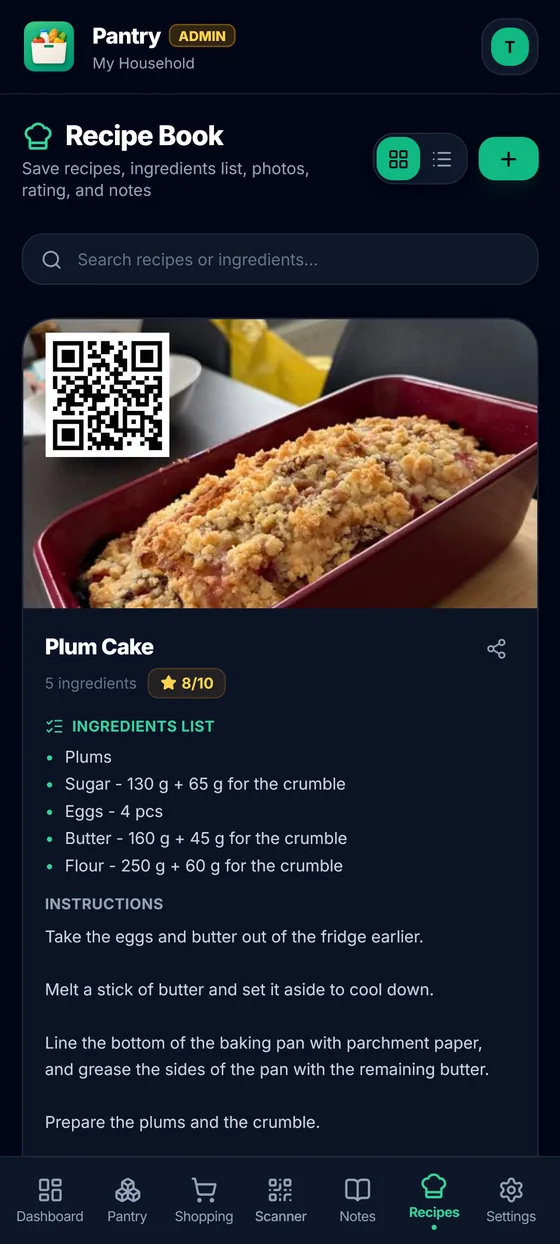 Pantry – Recipes
