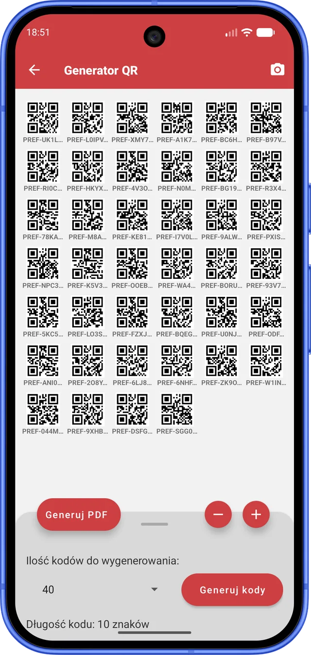 Generator kodów QR w aplikacji SKESP